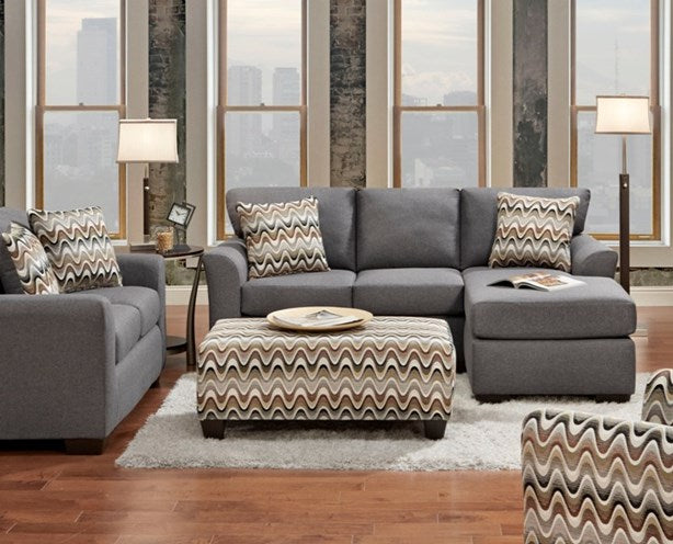 Roosevelt Grey Loveseat