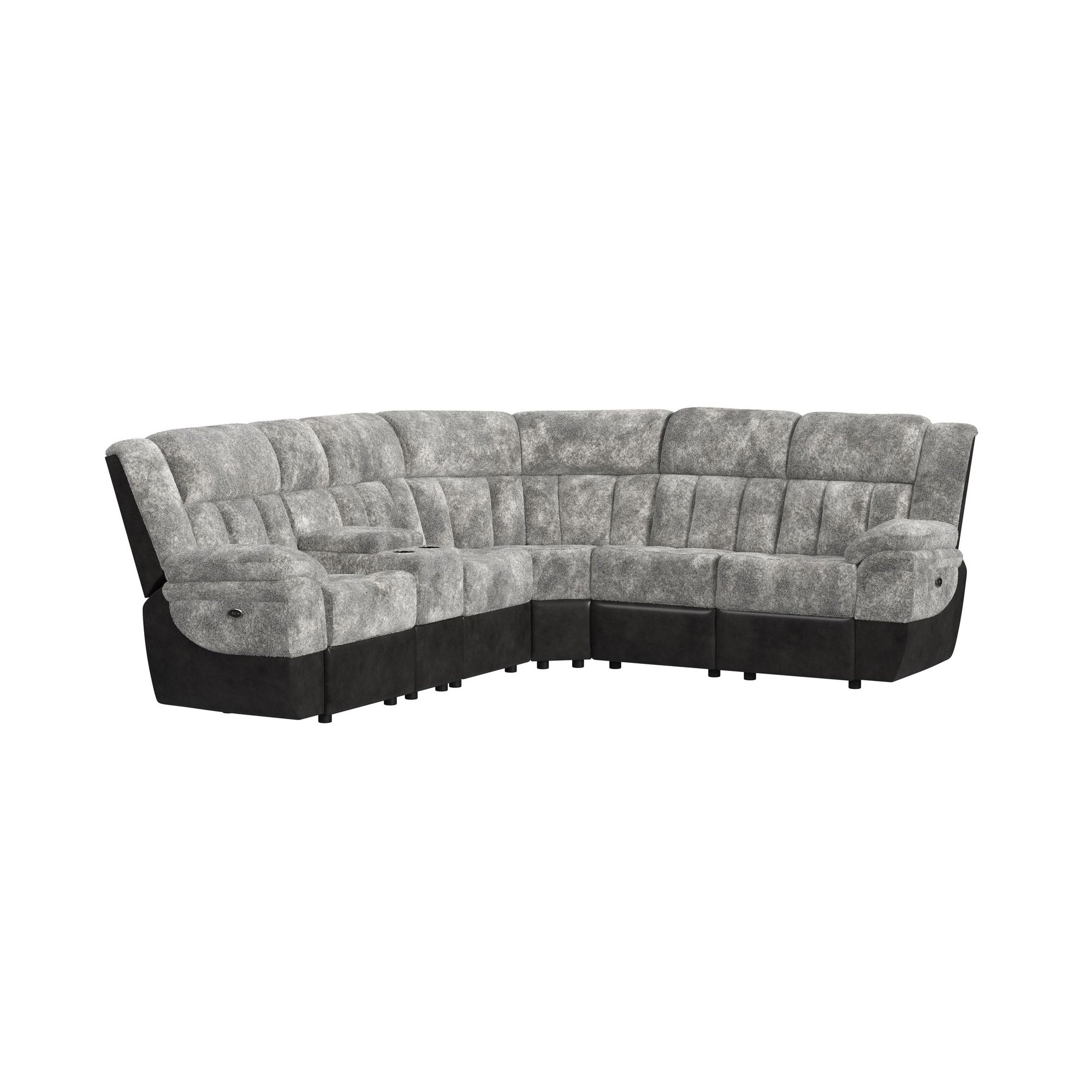 Santorini Grey 6-Piece Dual Power Reclining Sectional