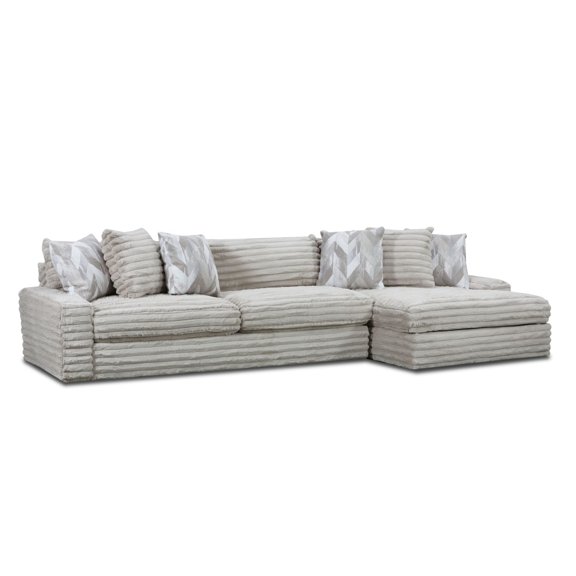Serene Parchment 2-Piece Corded Sectional