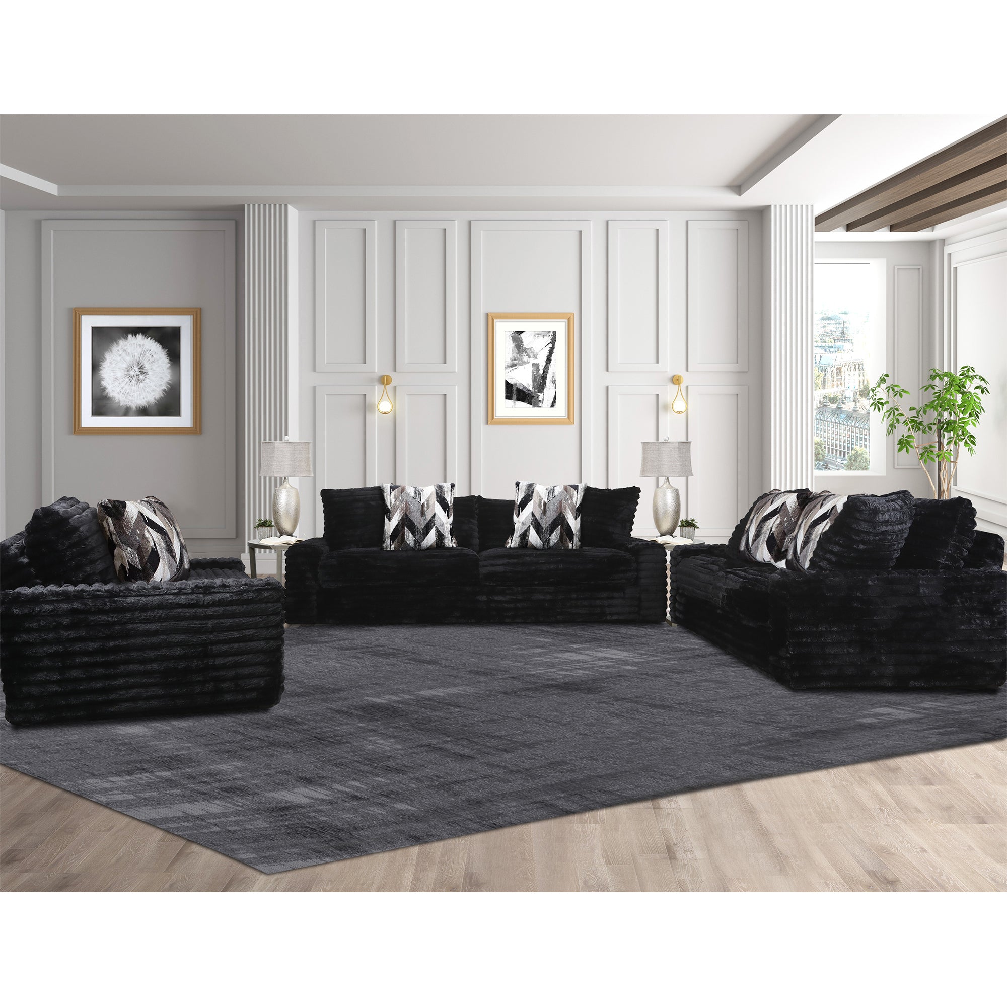 Serene Thunder Corded Sofa