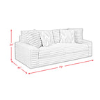 Serene Parchment Corded Loveseat