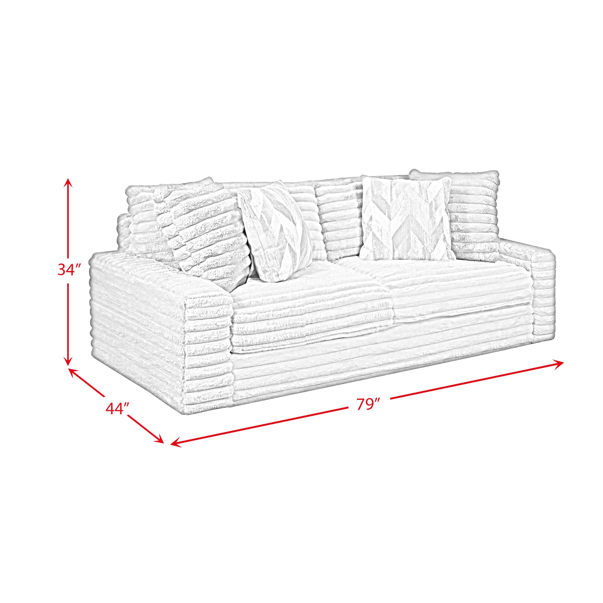 Serene Parchment Corded Loveseat