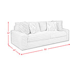 Serene Parchment Corded Sofa