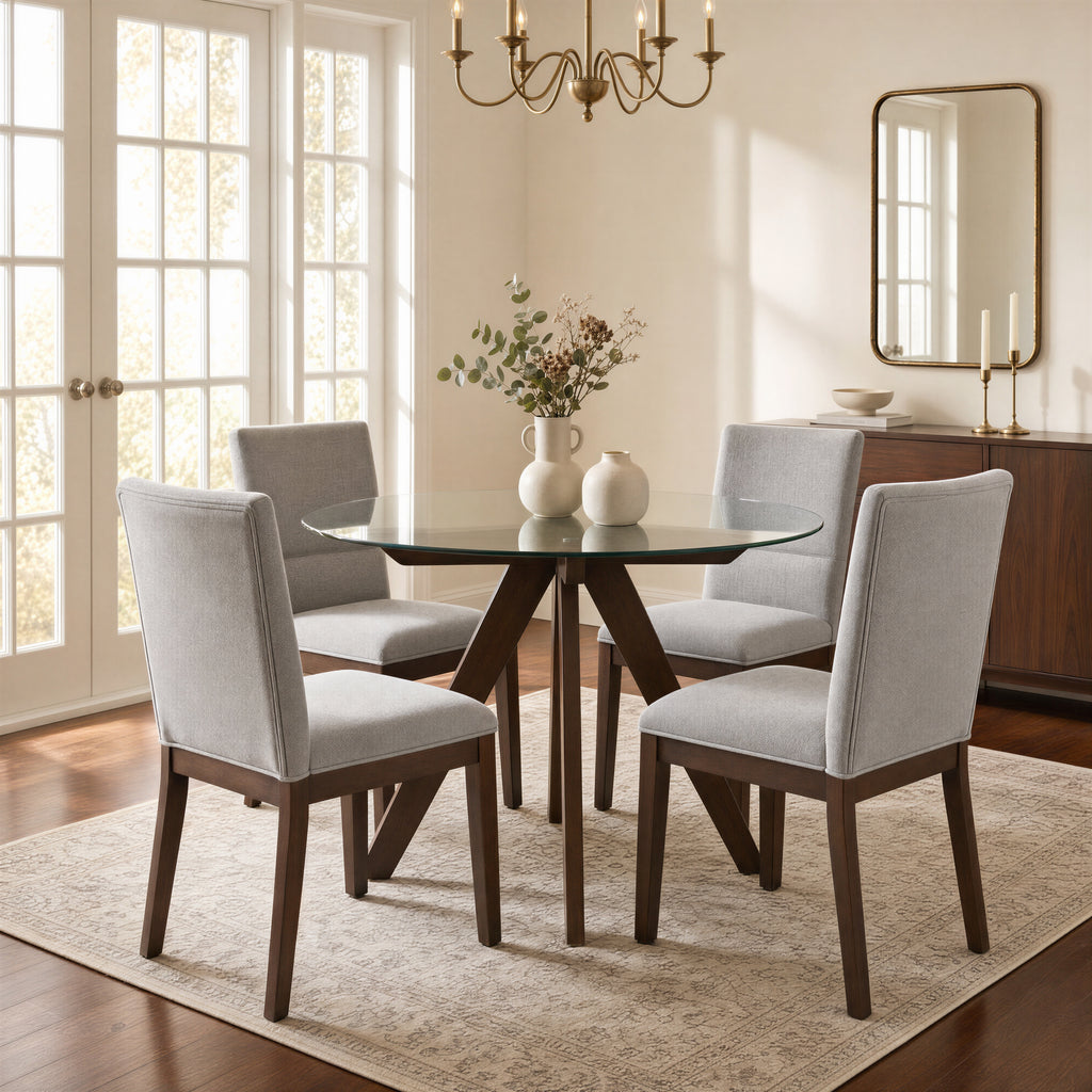 Trenton 5-Piece Glass Dining Set