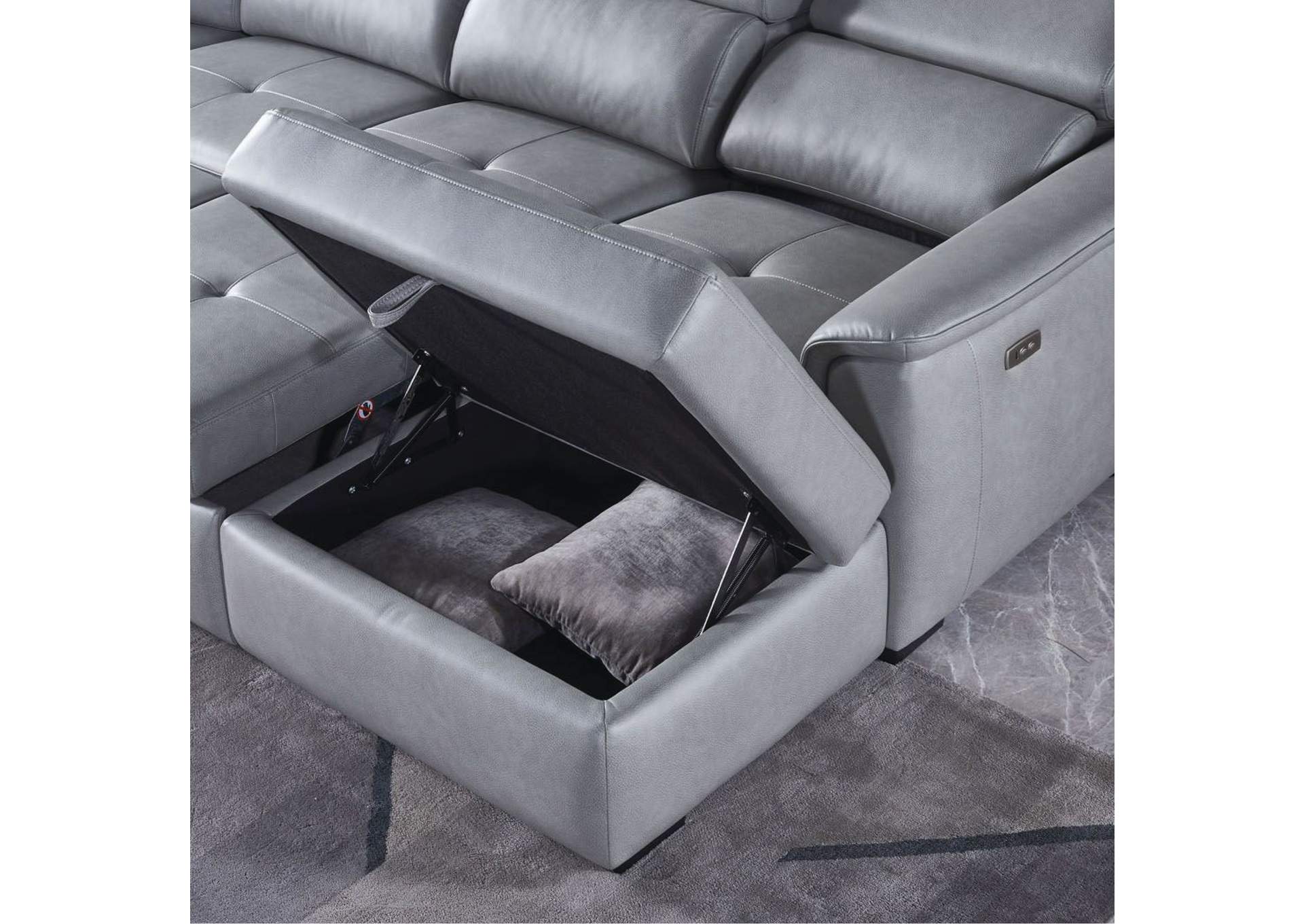 Intrepid 4-Piece Power Reclining Sectional with Sleeper