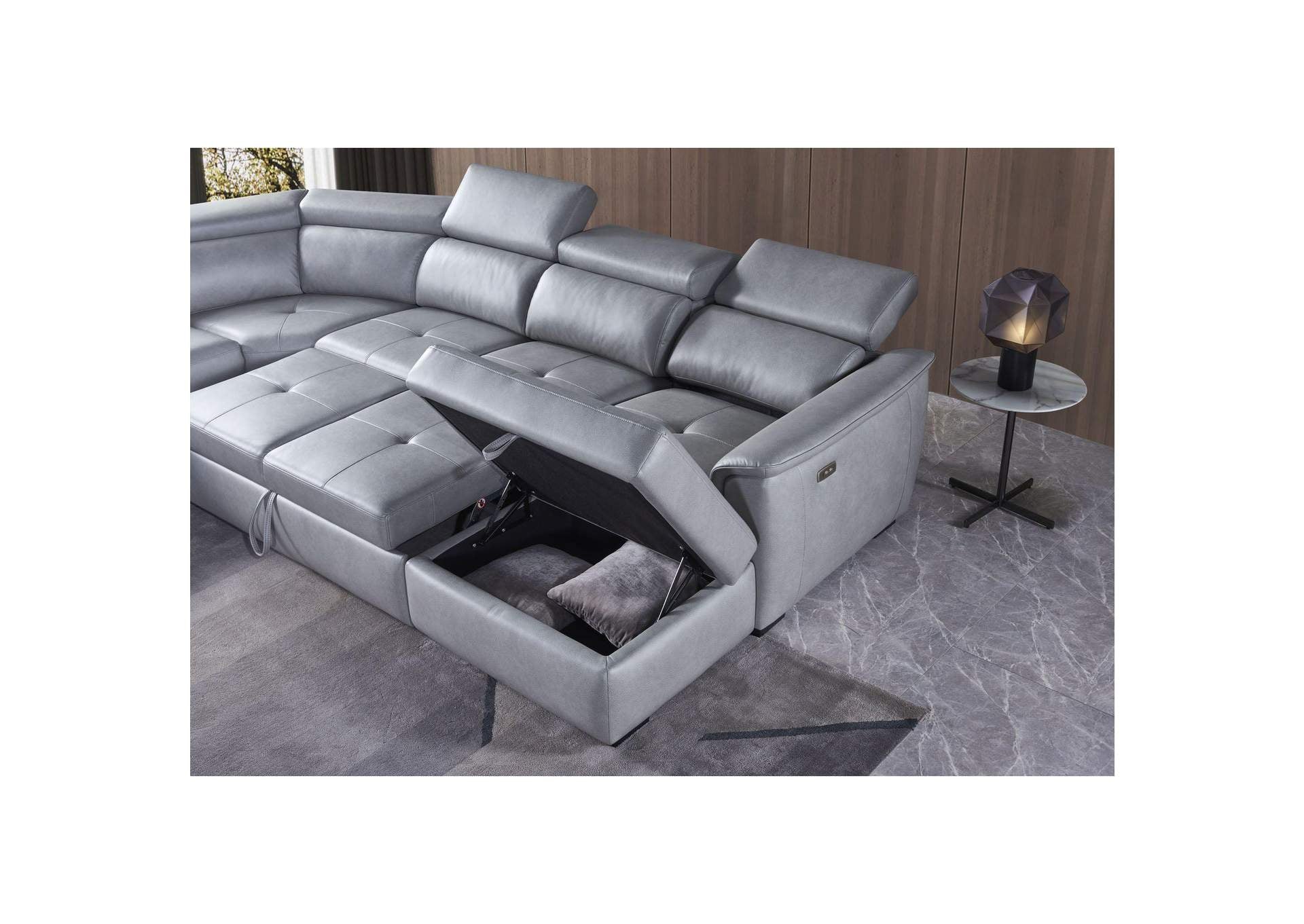 Intrepid 4-Piece Power Reclining Sectional with Sleeper