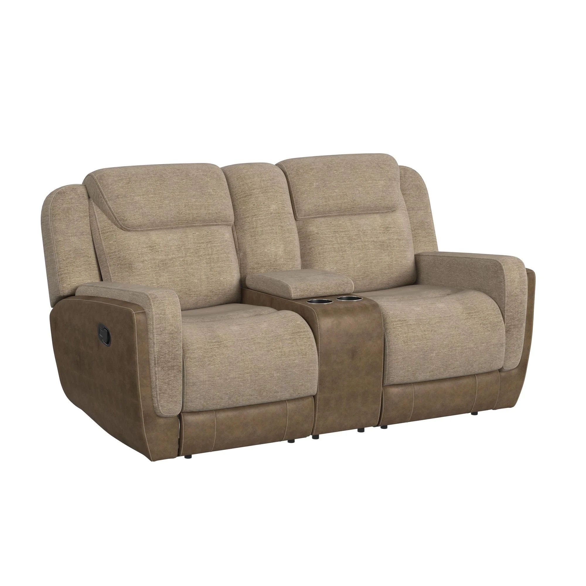 Holmes Reclining Glider Console Loveseat