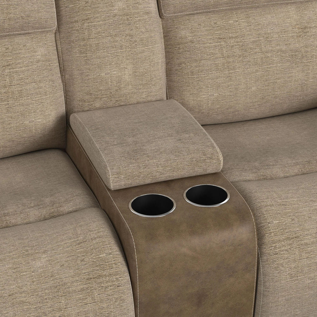 Holmes Reclining Glider Console Loveseat