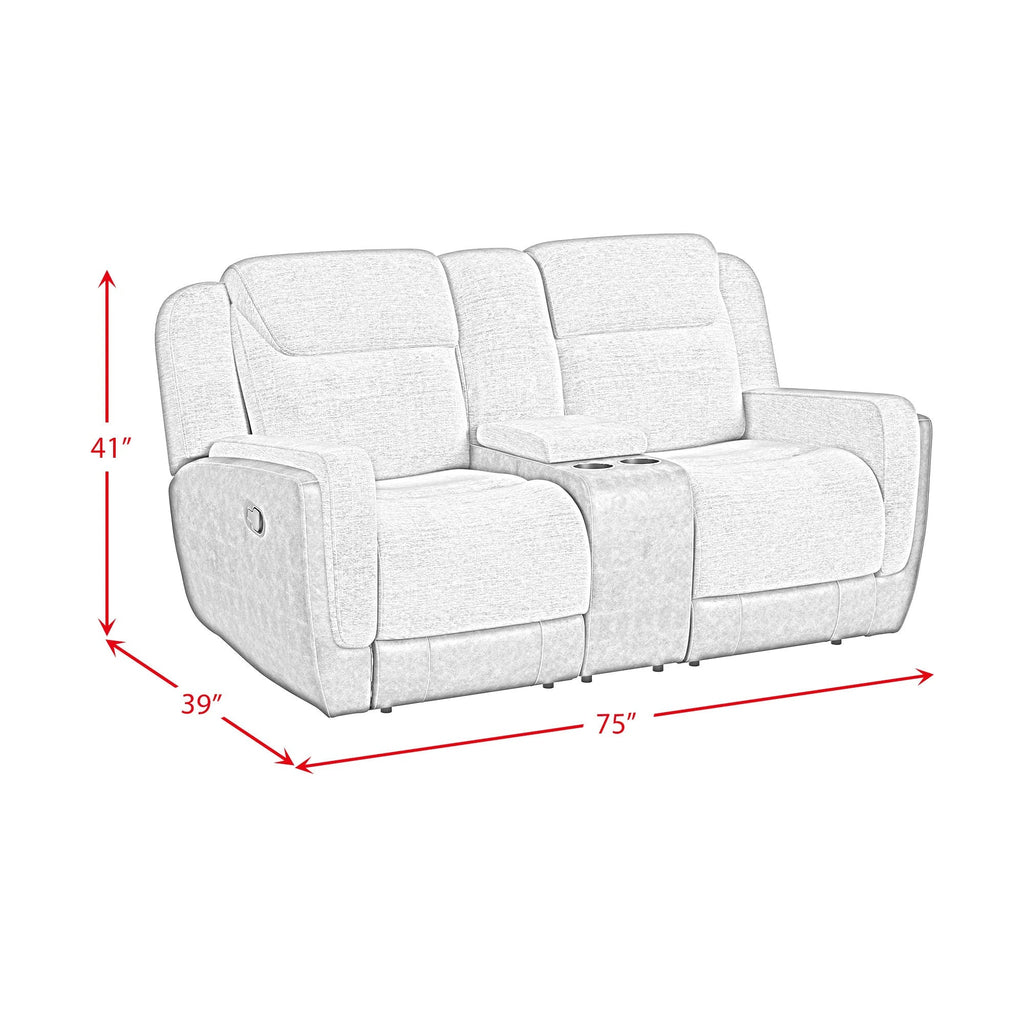 Holmes Reclining Glider Console Loveseat