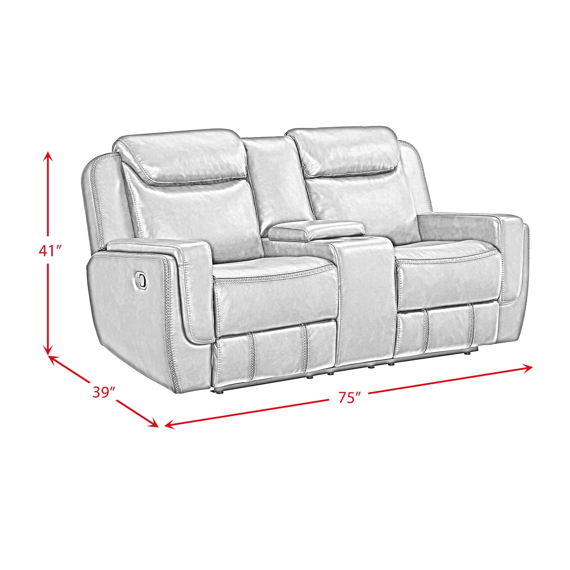 Porter Manual Reclining Console Loveseat