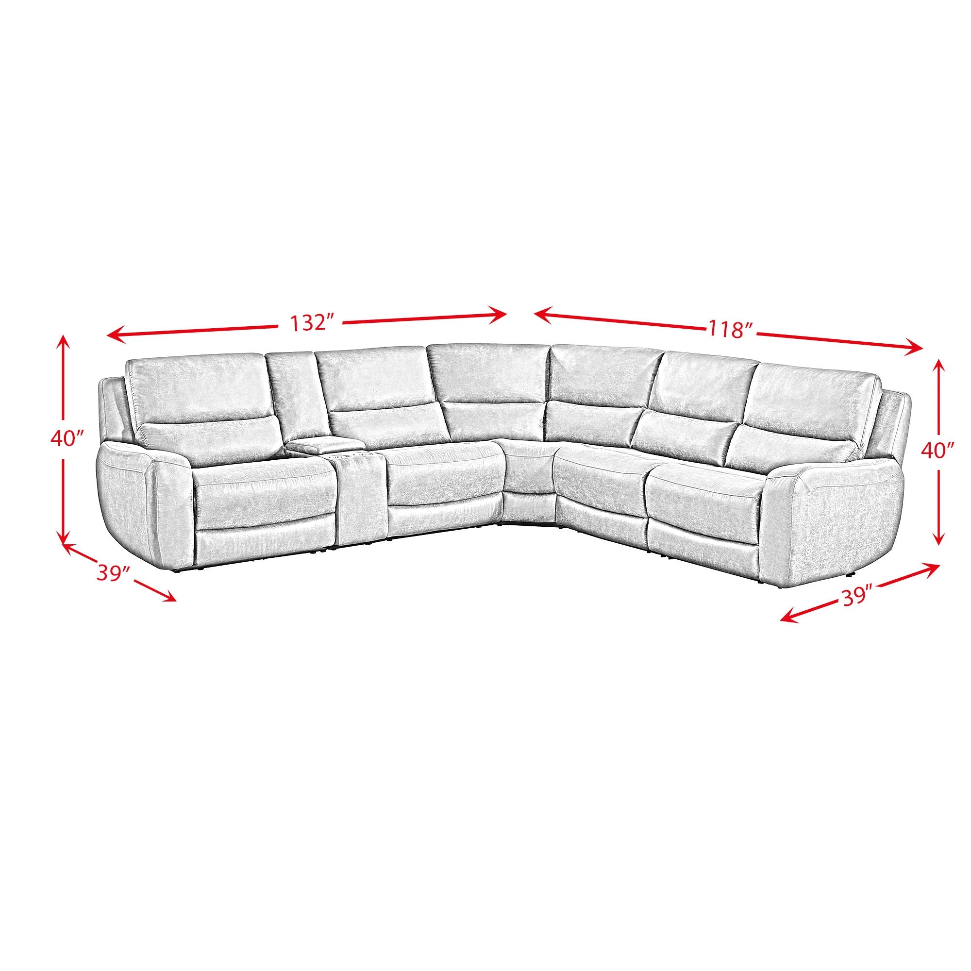 Saber 6PC Power Reclining Sectional