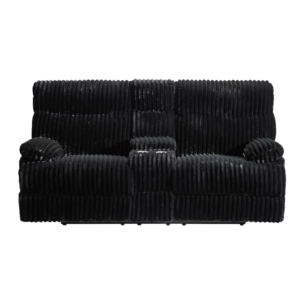 Raven Manual Reclining Console Loveseat