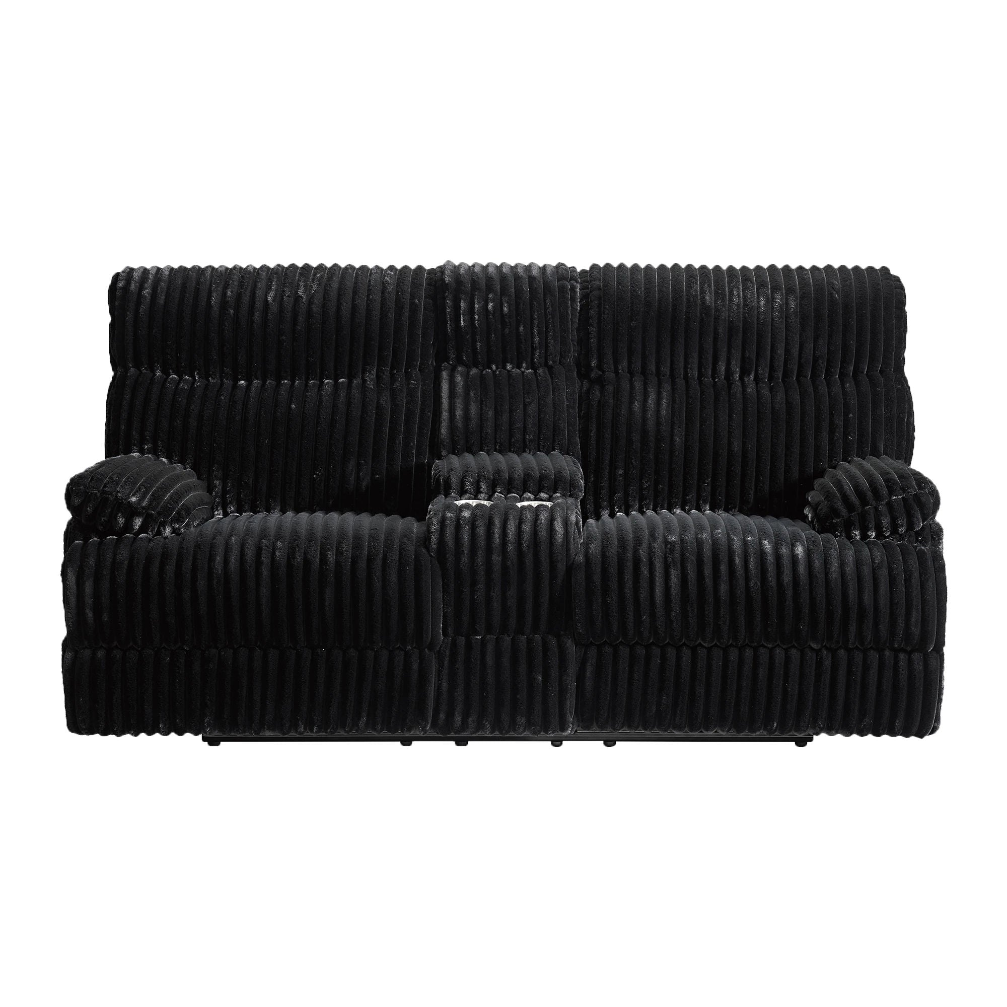 Raven Manual Reclining Console Loveseat