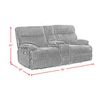 Raven Manual Reclining Console Loveseat