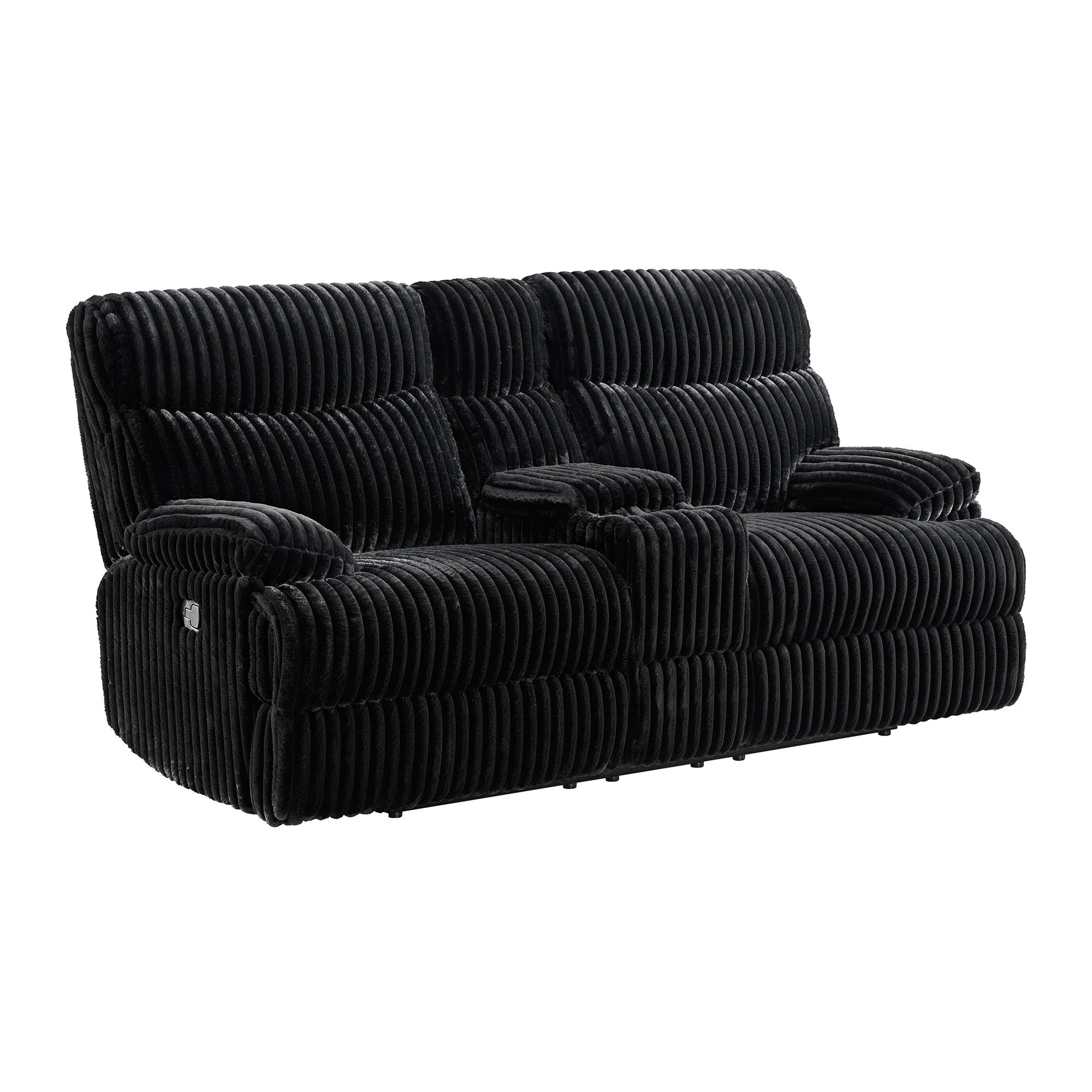 Raven Manual Reclining Console Loveseat