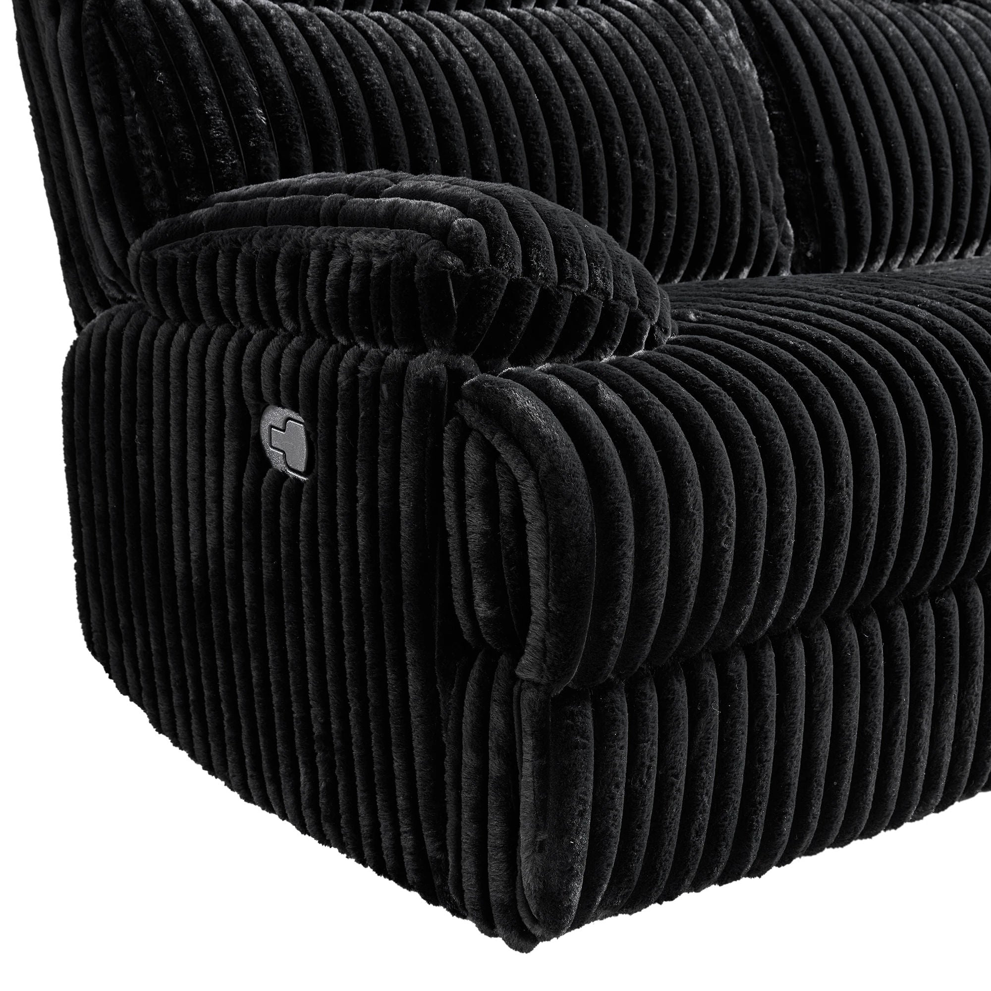 Raven Manual Reclining Console Loveseat