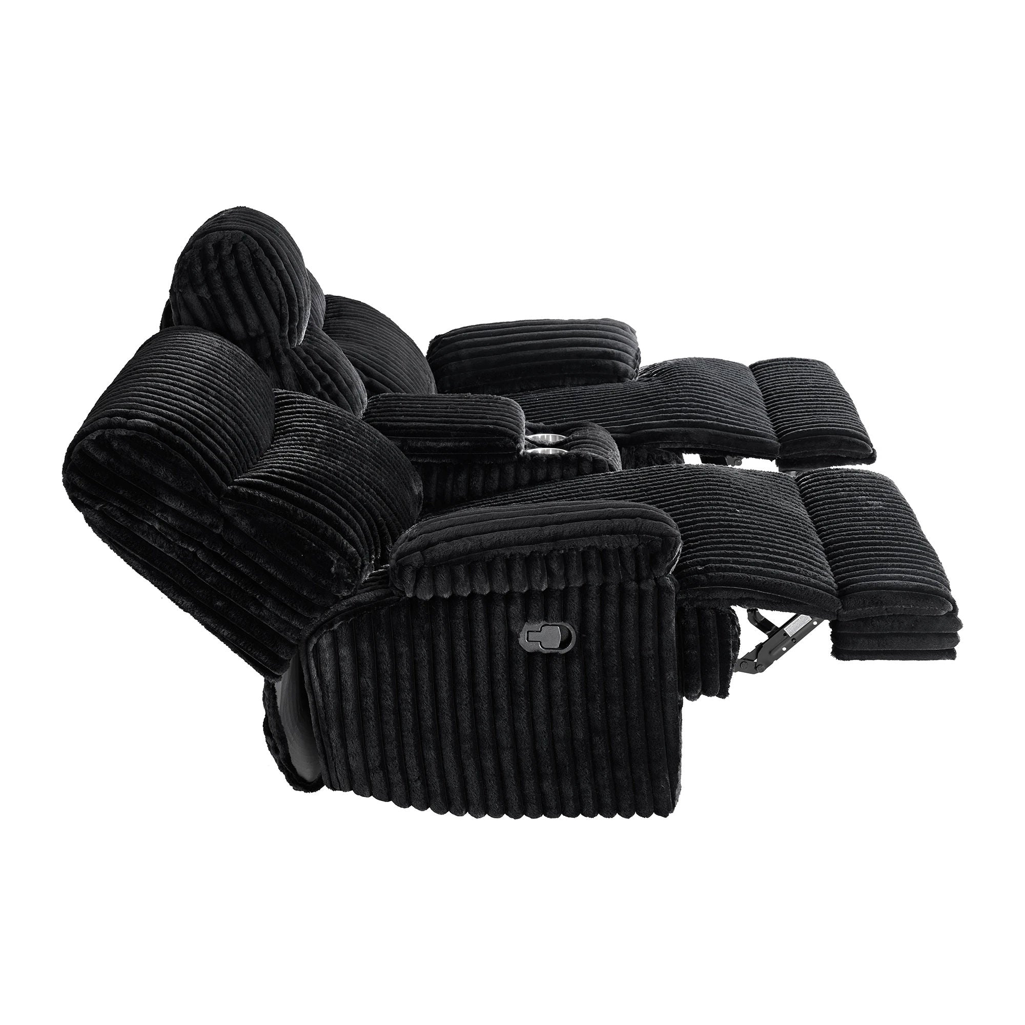 Raven Manual Reclining Console Loveseat