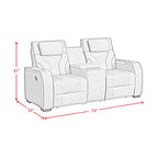Nexus Reclining Console Loveseat