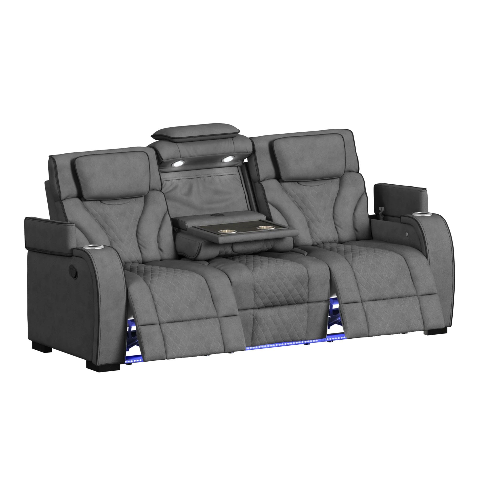 Nexus Reclining Sofa With Drop Down Table