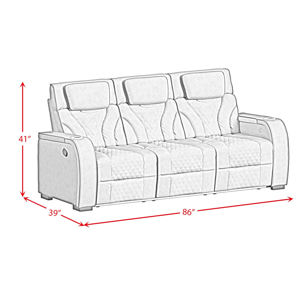 Nexus Reclining Sofa With Drop Down Table