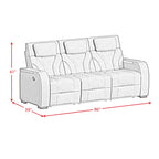 Nexus Reclining Sofa With Drop Down Table