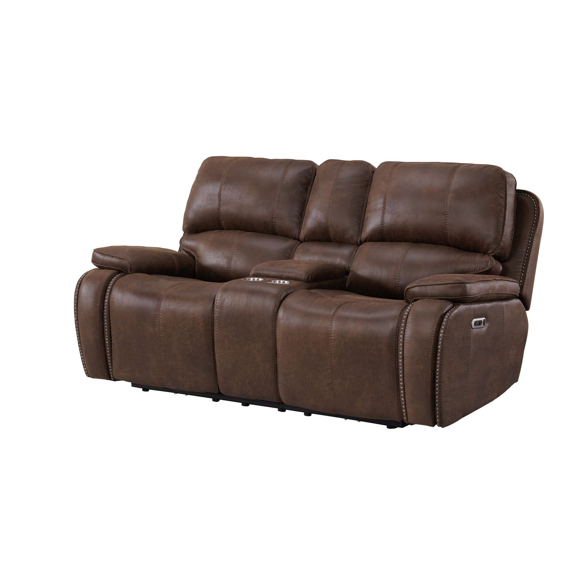 Canyon Dual Power Reclining Console Loveseat