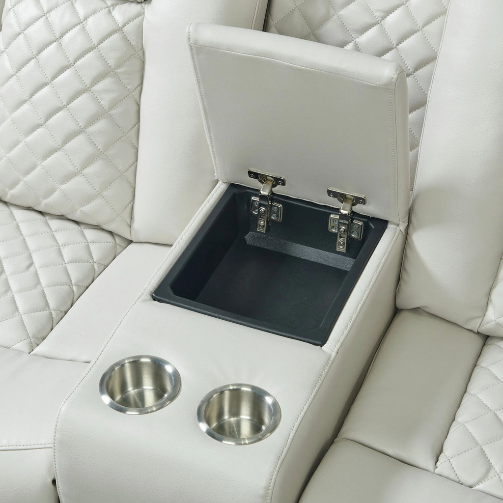 Vega Dual Power Reclining Loveseat
