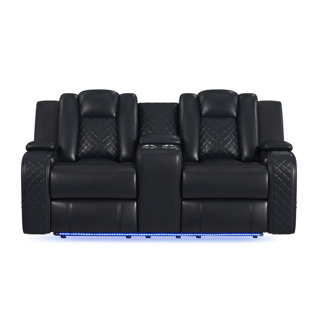 Vega Dual Power Reclining Loveseat