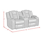 Vega Dual Power Reclining Loveseat