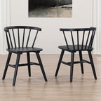Willow 5pc Dining Set with Black Chairs