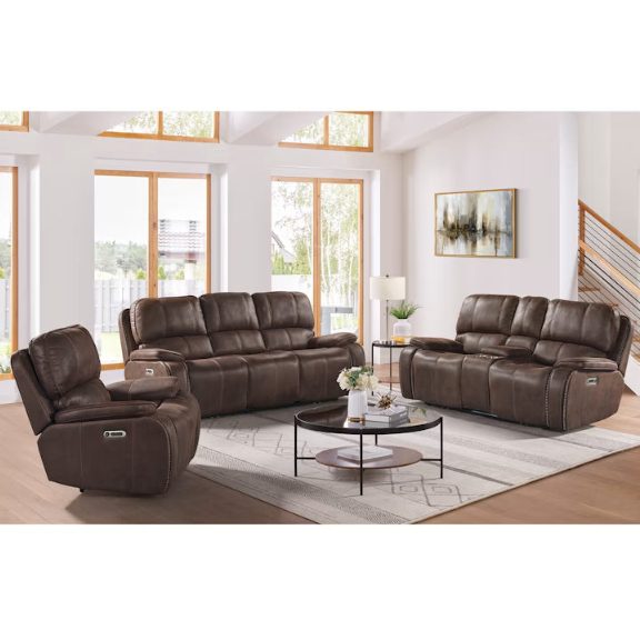 Canyon Dual Power Reclining Console Loveseat