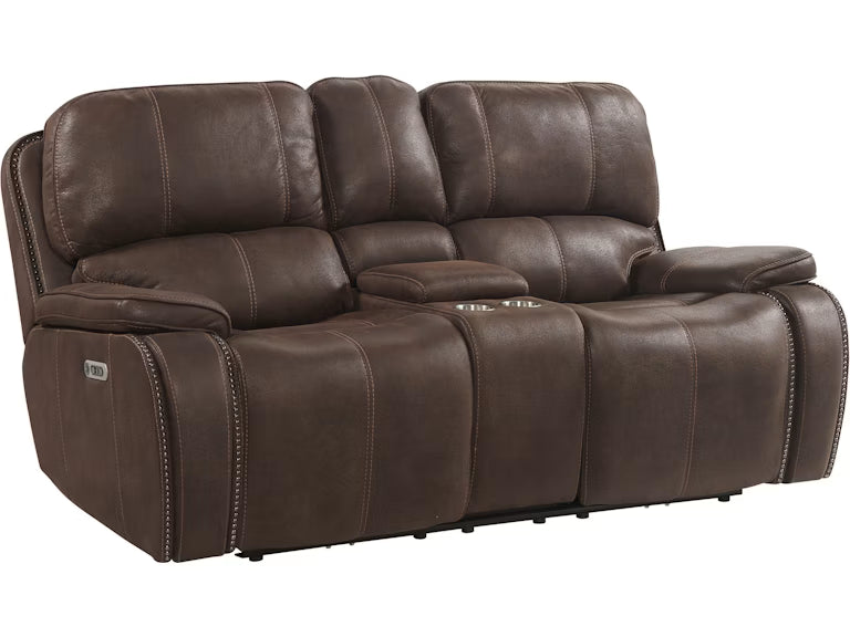 Canyon Dual Power Reclining Console Loveseat