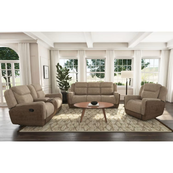 Holmes Beige Reclining Sofa