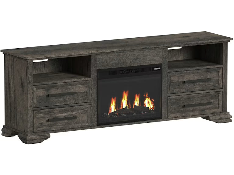 Ironwood 71" TV Stand with Fireplace Insert