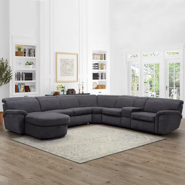 Oasis 4-Piece Power Reclining Sectional with Sleeper