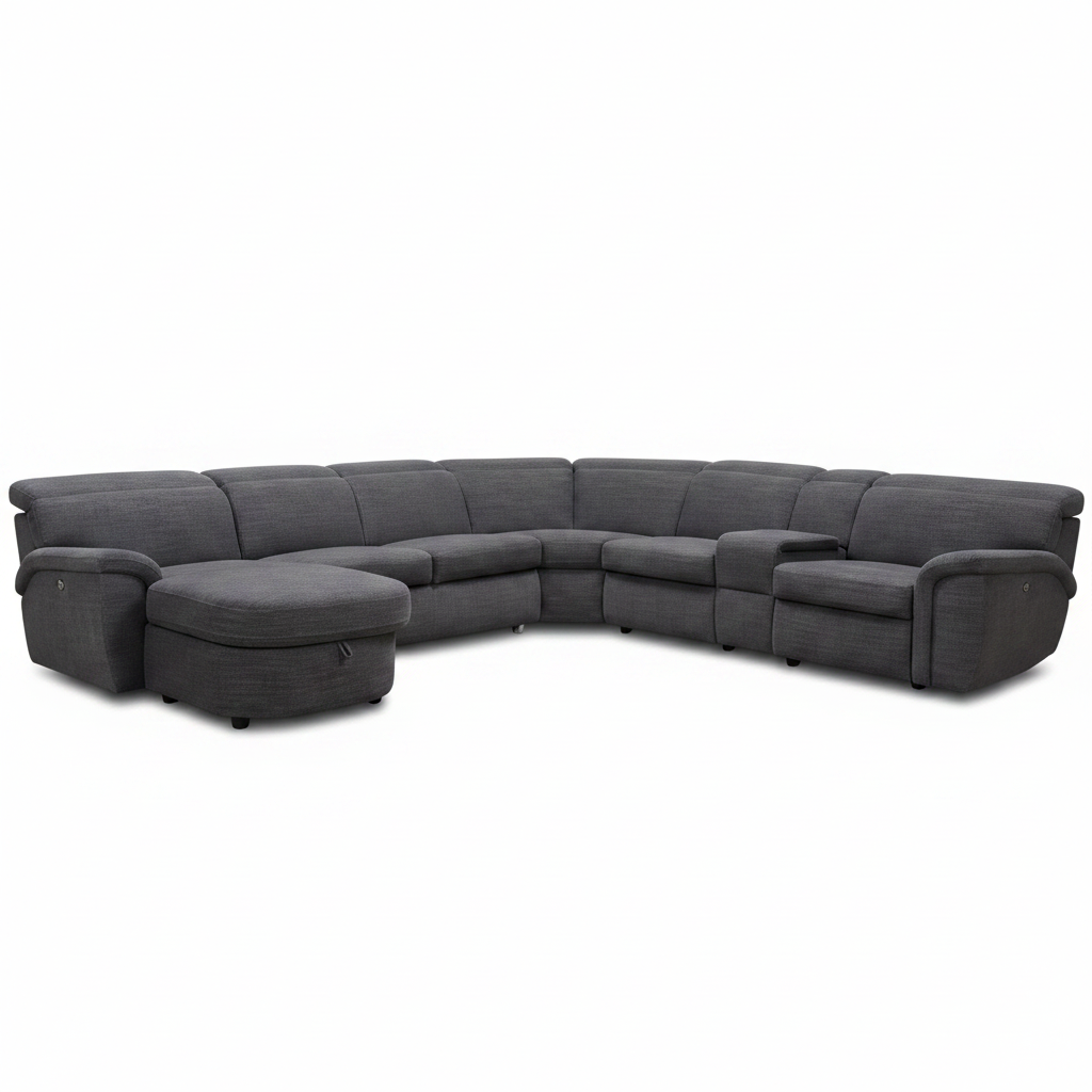 Oasis 4-Piece Power Reclining Sectional with Sleeper